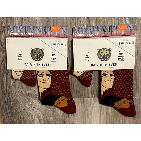 Men's Pair of Thieves Dad/Kid Disney Frozen OLAF Twinsies Socks S Kids+Mens Qty2 - Picture 1 of 6
